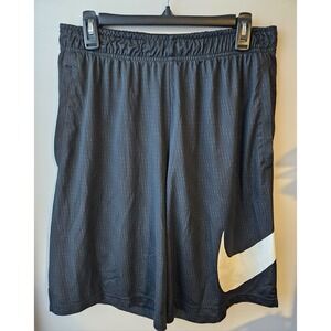 Nike Dri Fit Shorts Mens Large Elastic Waist Athletic Pockets Stretch Black 11"